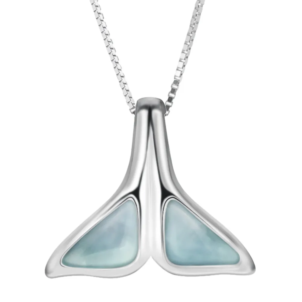 GEEZII fashion Design 925 Sterling Silver Pendants fish tail pendant Natural Larimar Pendant women & girl & children gift
GEEZII fashion Design 925 Sterling Silver Pendants fish tail pendant Natural Larimar Pendant women & girl & children gift