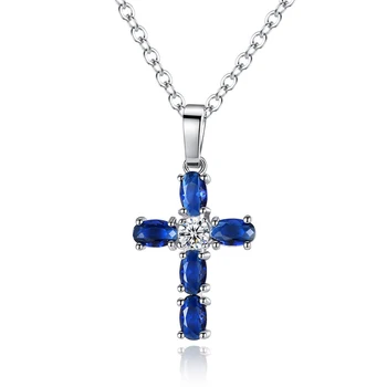 Christian White Gold Color Oval Blue CZ Cubic Zircon Cross Crucifix Pendant Chain Necklace Fashion Womens Jewelry Gift for Party
Christian White Gold Color Oval Blue CZ Cubic Zircon Cross Crucifix Pendant Chain Necklace Fashion Womens Jewelry Gift for Party