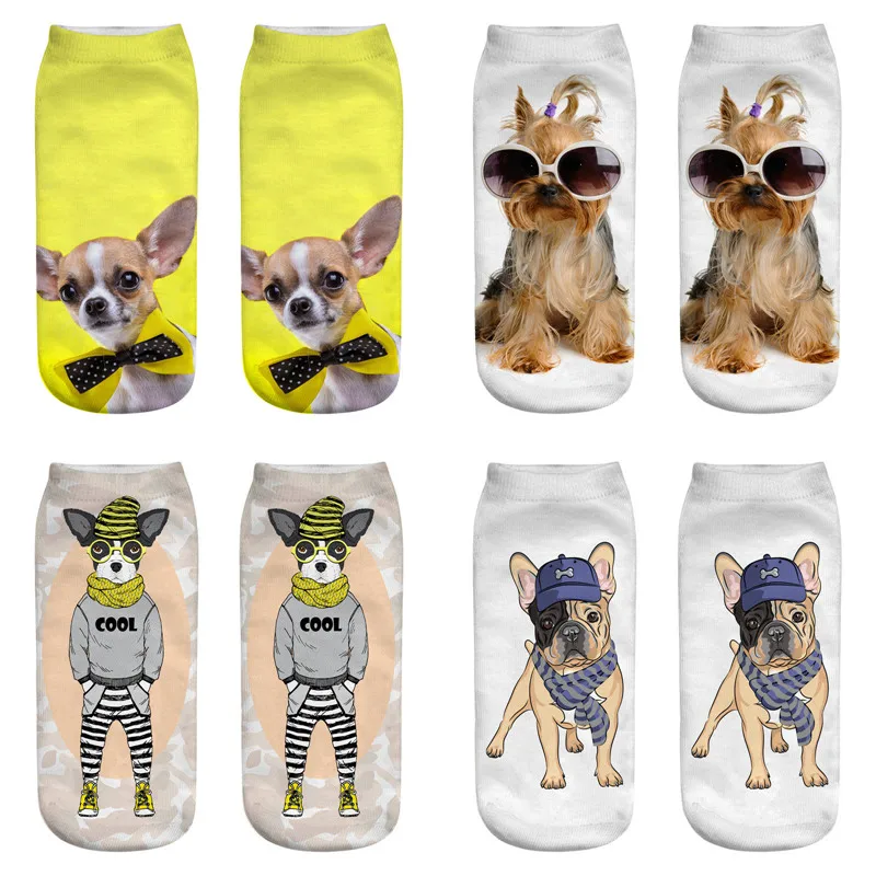 Dreamlikelin 1 Pair 3D Dogs Printing Woman Men Socks Fashion Bow Tie Sunglasses Trend Dog Cotton Polyester Ankle Socks
Dreamlikelin 1 Pair 3D Dogs Printing Woman Men Socks Fashion Bow Tie Sunglasses Trend Dog Cotton Polyester Ankle Socks
