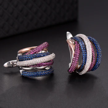 missvikki Luxury Bridal Jewelry Full Austrian crystal Hoop Earrings Prevent allergy Accessories For Professional women's Ladies
missvikki Luxury Bridal Jewelry Full Austrian crystal Hoop Earrings Prevent allergy Accessories For Professional women's Ladies