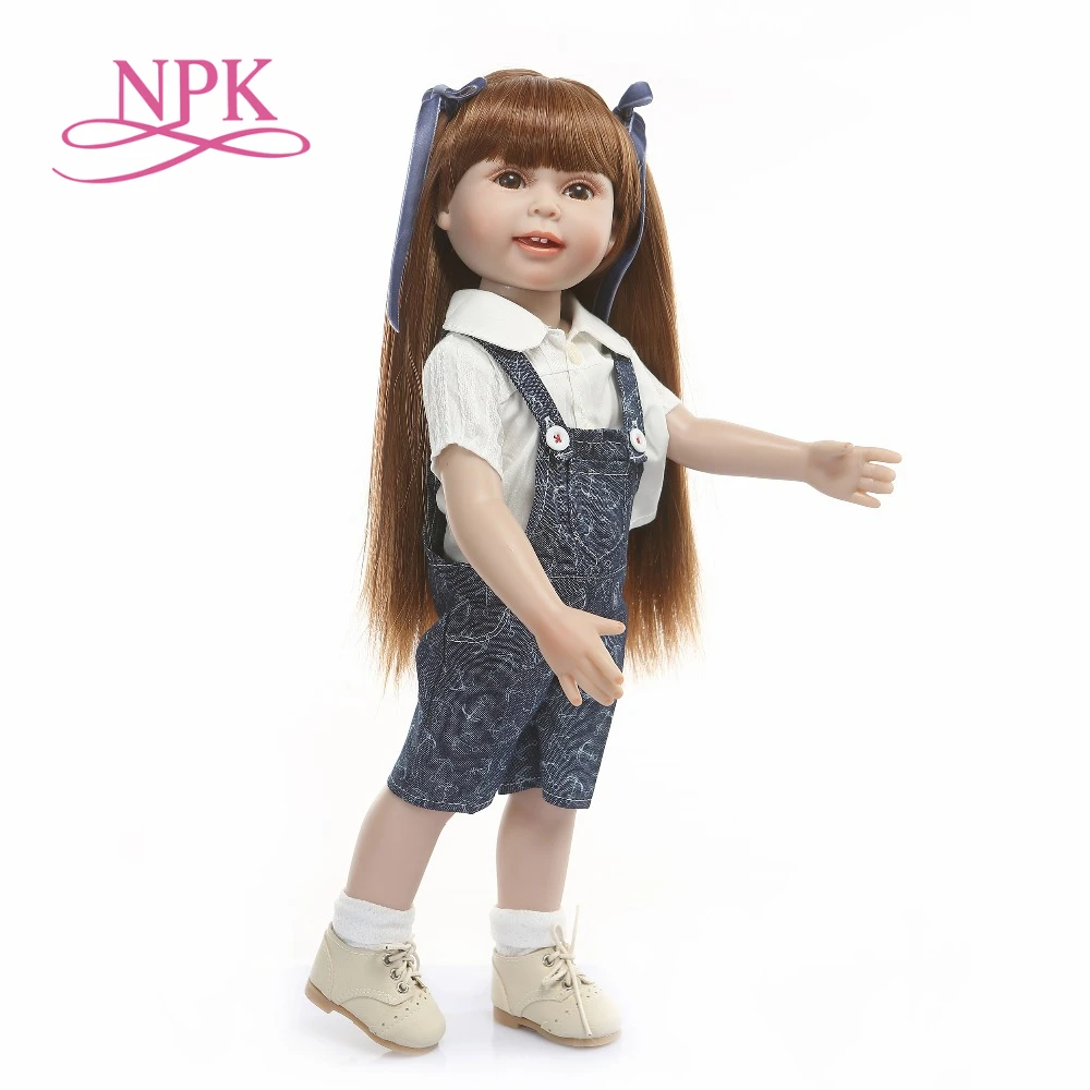 NPK 45cm fashion BJD CST girl model with jeans reborn doll with long high quality hair bonecas reborn bebe doll
NPK 45cm fashion BJD CST girl model with jeans reborn doll with long high quality hair bonecas reborn bebe doll