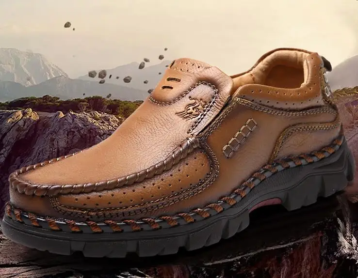 2018 Camel men's shoes spring and autumn casual leather cowhide round head breathable men's business dad shoes
2018 Camel men's shoes spring and autumn casual leather cowhide round head breathable men's business dad shoes