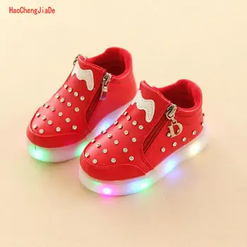 New Children's luminous shoes cartoon glitter footwear Zip LED light colorful lighted kids shoes pu baby girls boys shoes
New Children's luminous shoes cartoon glitter footwear Zip LED light colorful lighted kids shoes pu baby girls boys shoes