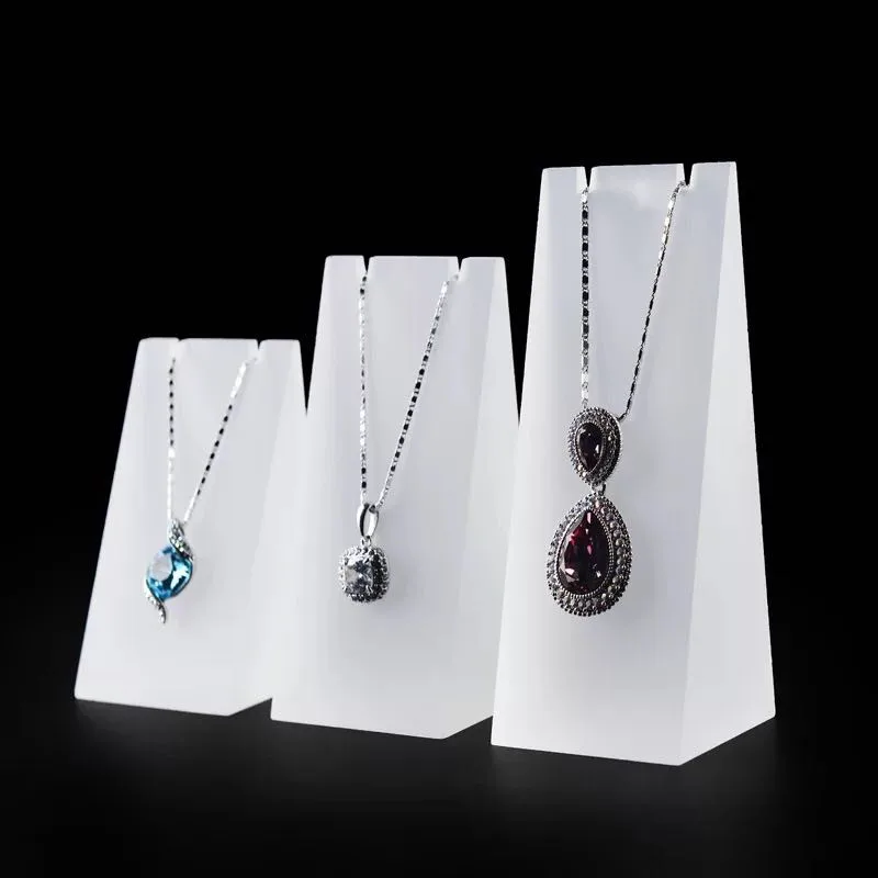 lot of 3 Frosted Acrylic Necklace Display Holder Pendant Display Stand Jewellery Display Showcase
lot of 3 Frosted Acrylic Necklace Display Holder Pendant Display Stand Jewellery Display Showcase