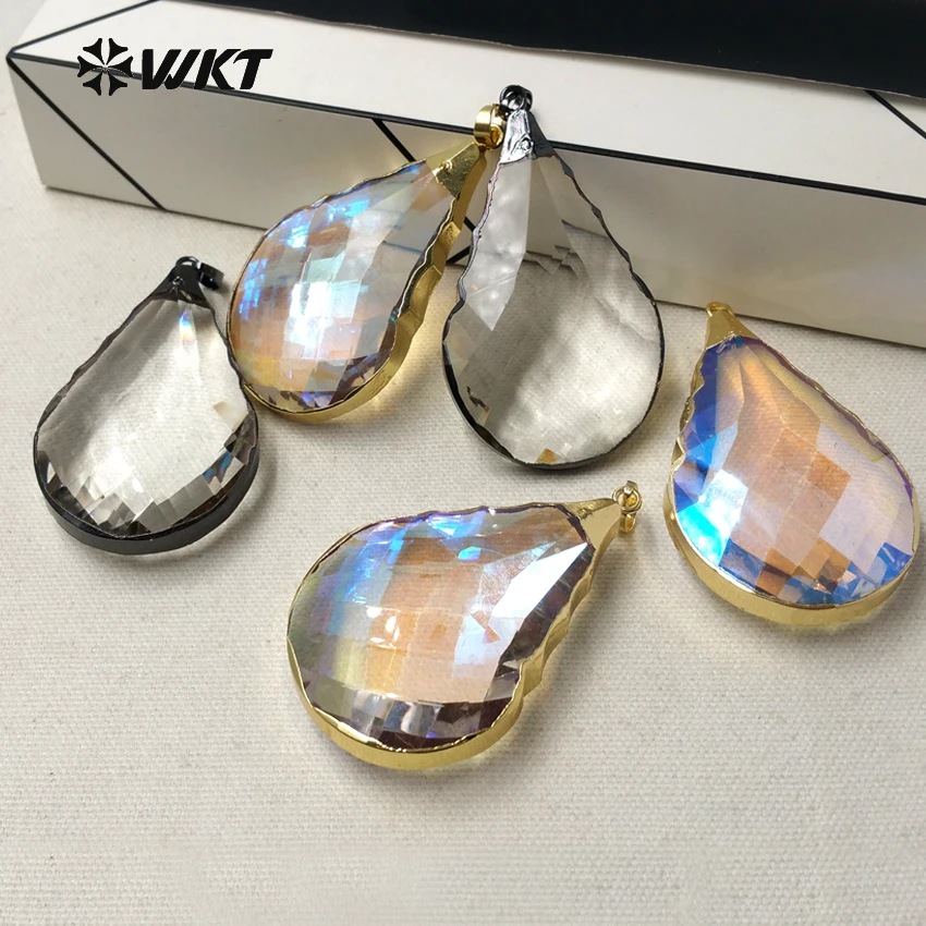 WT-P1286 WKT New Big Waterdrop Shape Crystal Pendant In Gun Black And Gold Color Trim Pendant For Women Necklace Making Pendant
WT-P1286 WKT New Big Waterdrop Shape Crystal Pendant In Gun Black And Gold Color Trim Pendant For Women Necklace Making Pendant