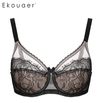 Ekouaer Sexy Push Up Bra Plus Size C D E F G Cup Women Bra Brassiere Black Adjustment Seamless Lingerie Lace Bras For Women
Ekouaer Sexy Push Up Bra Plus Size C D E F G Cup Women Bra Brassiere Black Adjustment Seamless Lingerie Lace Bras For Women