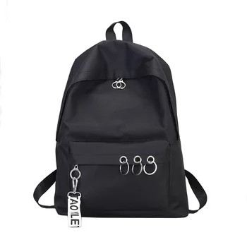 5PCS / LOT Korean style Backpack Women Solid Zipper Metal Ring Decoration Women's Backpack Knapsack
5PCS / LOT Korean style Backpack Women Solid Zipper Metal Ring Decoration Women's Backpack Knapsack