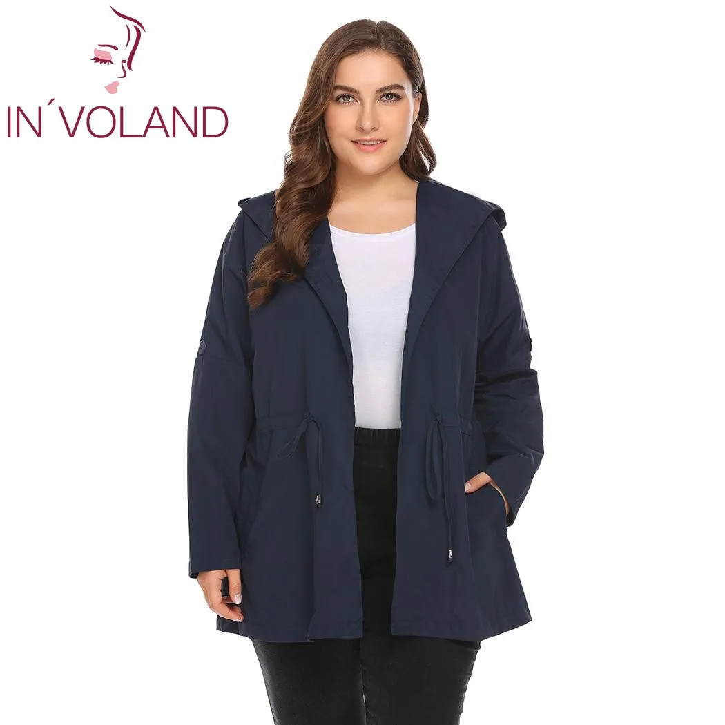 IN'VOLAND Women Raincoat Jacket Large Size L-4XL Wrap Hooded Long Sleeve Slim Waist Large Waterproof Lightweight Coat Big Size
IN'VOLAND Women Raincoat Jacket Large Size L-4XL Wrap Hooded Long Sleeve Slim Waist Large Waterproof Lightweight Coat Big Size