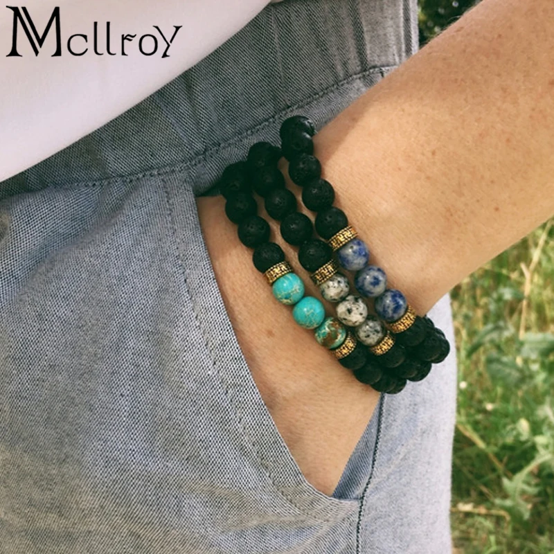 Mcllroy Stone bracelet/men/for women/natural/lava/bead bracelets male bangle handmade custom size yaga jewelry bracelet homme
Mcllroy Stone bracelet/men/for women/natural/lava/bead bracelets male bangle handmade custom size yaga jewelry bracelet homme