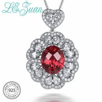 L&zuan Trendy 5.26ct Red Gems Luxury Pendant &necklace For Women Sterling Silver Jewelry Necklace For Women
L&zuan Trendy 5.26ct Red Gems Luxury Pendant &necklace For Women Sterling Silver Jewelry Necklace For Women
