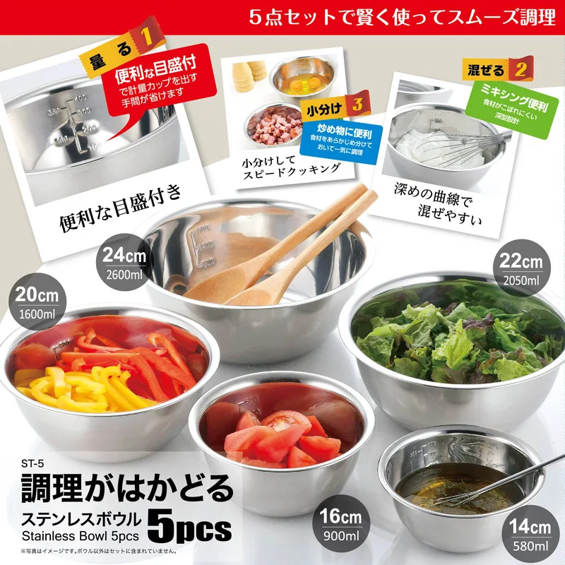 5pcs picnic barbecue stainless steel bowl portable large soup rice outdoor domestic kitchen cooking utensil camping cookware
5pcs picnic barbecue stainless steel bowl portable large soup rice outdoor domestic kitchen cooking utensil camping cookware