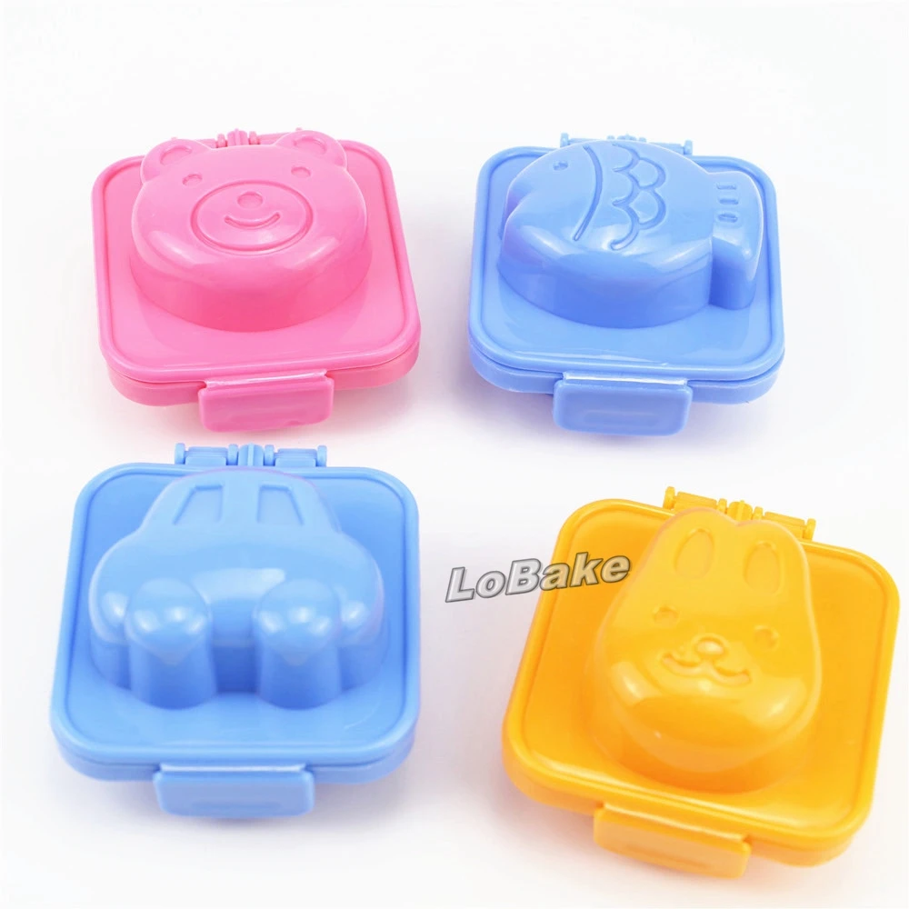 (4pcs/set) New bunny car fish bear shape different design plastic egg molds rice mould making form lobake baking tools
(4pcs/set) New bunny car fish bear shape different design plastic egg molds rice mould making form lobake baking tools