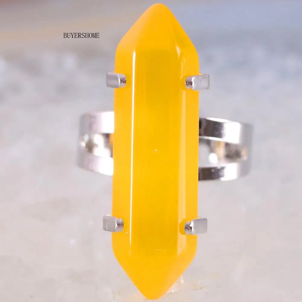 Silver Color Handmade Jewelry For Women Gift Natural Stone Hexagonal Bead Yellow Jad Finger Ring Adjustable 1Pcs Z071
Silver Color Handmade Jewelry For Women Gift Natural Stone Hexagonal Bead Yellow Jad Finger Ring Adjustable 1Pcs Z071