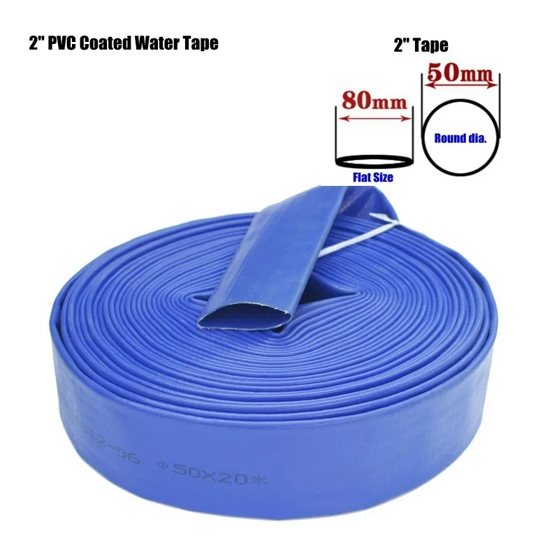 Wholesale 20m/Roll 2" Plastic Coating Water Tape Mountain Plants Irrigation PVC Coated Water Hose Cold Resistance Soft Pipe
Wholesale 20m/Roll 2" Plastic Coating Water Tape Mountain Plants Irrigation PVC Coated Water Hose Cold Resistance Soft Pipe