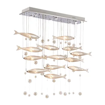 HAIXIANG LED LED Unique Crystal Chandelier Restaurant Ceiling Lamp New Lamp Flying Fish Decoration Lighting
HAIXIANG LED LED Unique Crystal Chandelier Restaurant Ceiling Lamp New Lamp Flying Fish Decoration Lighting