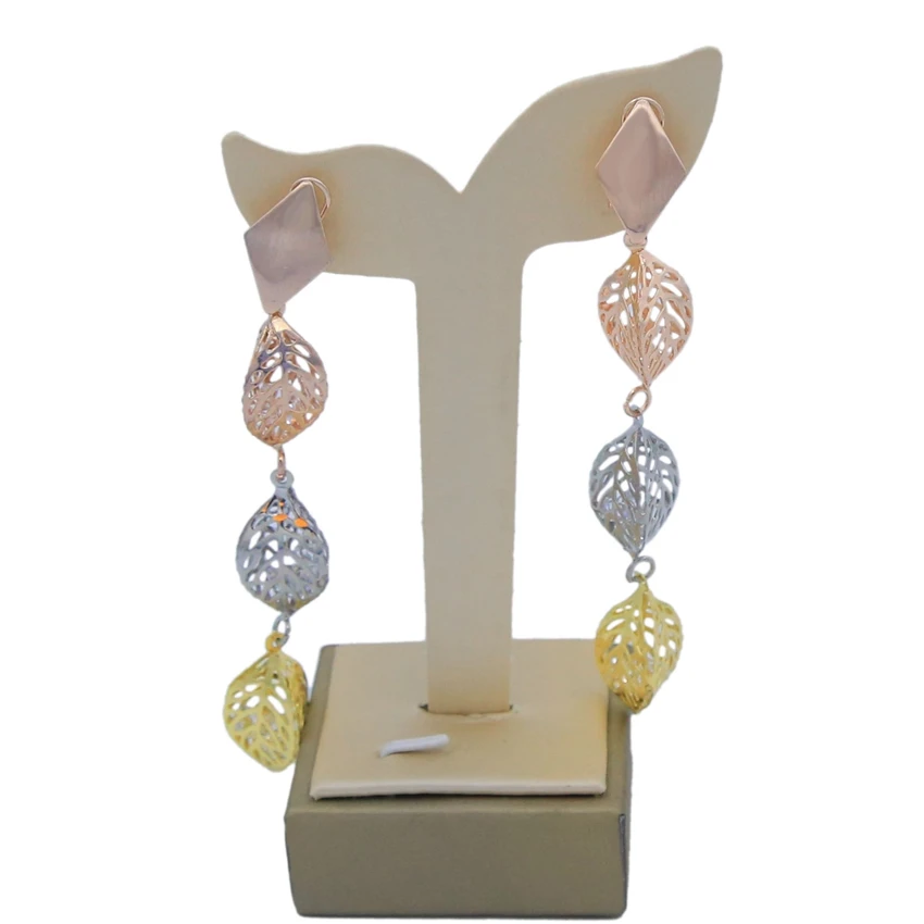 Yulaili 2019 New Nigerian Tricolor Openwork Leaf Shape Gift Romantic Earrings for Sweet Girls Exquisite Life
Yulaili 2019 New Nigerian Tricolor Openwork Leaf Shape Gift Romantic Earrings for Sweet Girls Exquisite Life