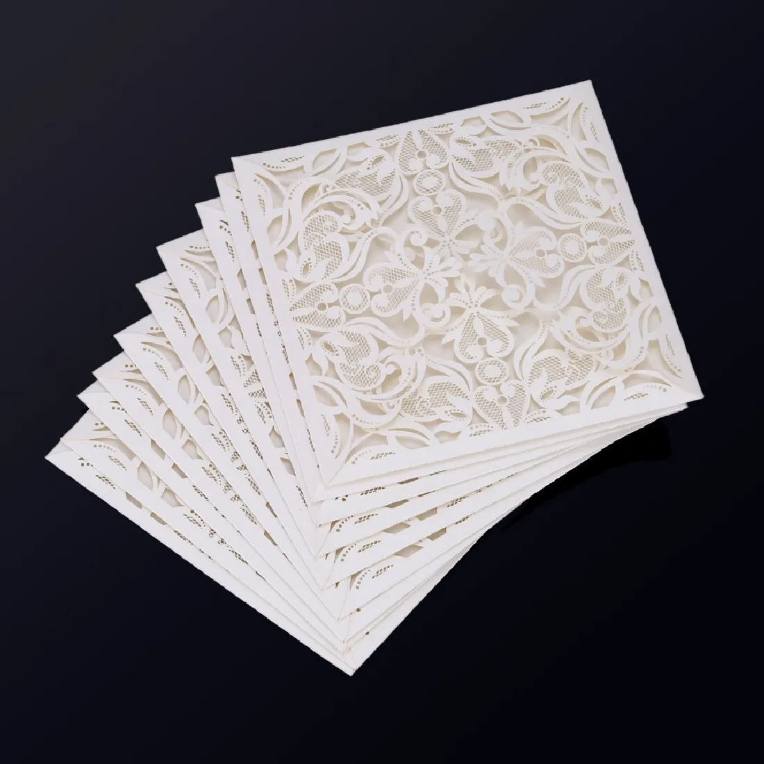 Image 10Pcs set Romantic Wedding Party Event Invitation Card Birthday Business Party Invitation Cards Envelope Delicate Carved Pattern