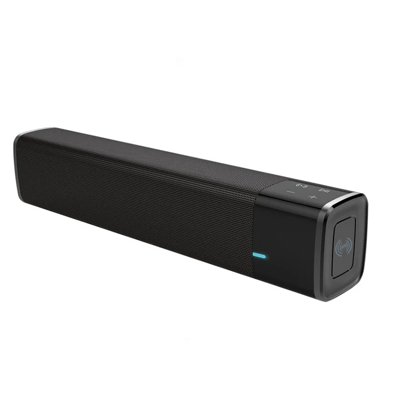 VTIN Wireless Bluetooth 5.0 Speaker Portable Soundbar Super Bass Stereo Loudspeaker Long-Standby with Touch NFC Black AUX (5)