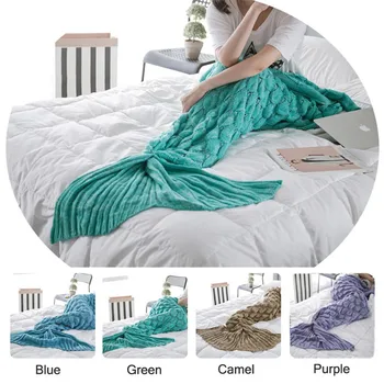 Newest 90x190cm Handmade Yarn Knitted Mermaid Tail Blanket for Adult Kids Throw Bed Wrap Super Soft Crochet Warm Blanket
Newest 90x190cm Handmade Yarn Knitted Mermaid Tail Blanket for Adult Kids Throw Bed Wrap Super Soft Crochet Warm Blanket
