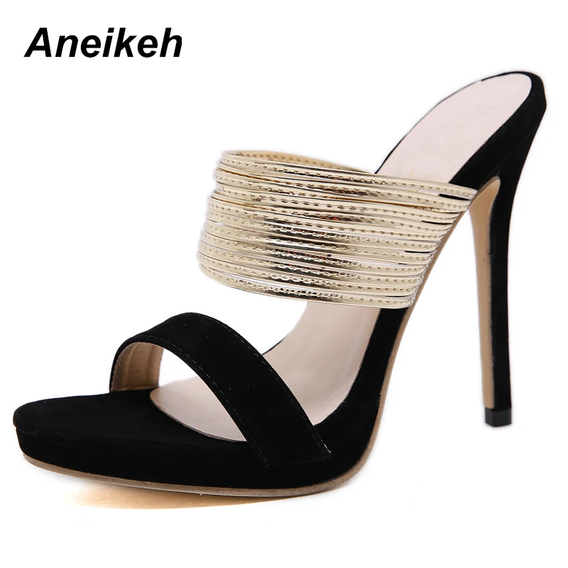Aneikeh 2019 New Summer Bling Women's SlippersThin Heels Stiletto Open Toe Summer Women's High Heels Slippers Shoes Black
Aneikeh 2019 New Summer Bling Women's SlippersThin Heels Stiletto Open Toe Summer Women's High Heels Slippers Shoes Black