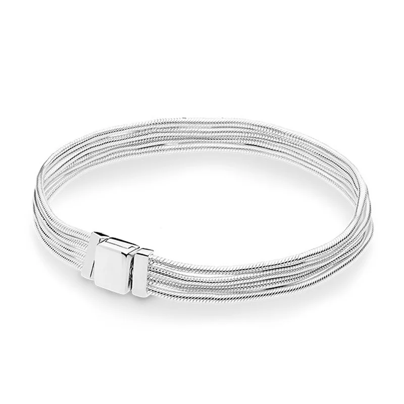 Marfend 2019 New 100% 925 Sterling Silver Reflexions Bracelet Fit European Charm Beads Multi Snake Chain Bracelet DIY Jewelry
Marfend 2019 New 100% 925 Sterling Silver Reflexions Bracelet Fit European Charm Beads Multi Snake Chain Bracelet DIY Jewelry