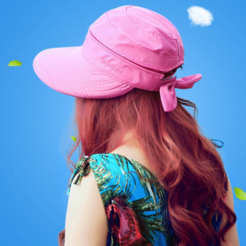 Шляпа Солнцезащитная Складная с защитой от УФ лучей модная кепка козырьком для