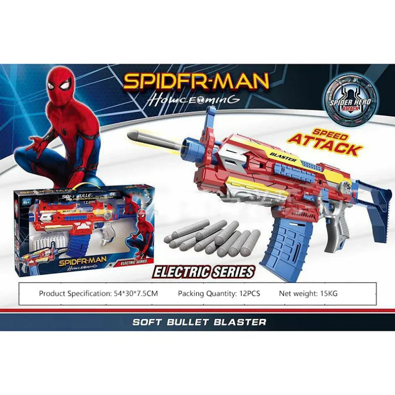 2 styles Fun Spider Man Soft Bullet Guns Toy Kids Bursts of Gun Toy Shooting Weapon Pistol Sniper Rifle Children Gift
2 styles Fun Spider Man Soft Bullet Guns Toy Kids Bursts of Gun Toy Shooting Weapon Pistol Sniper Rifle Children Gift