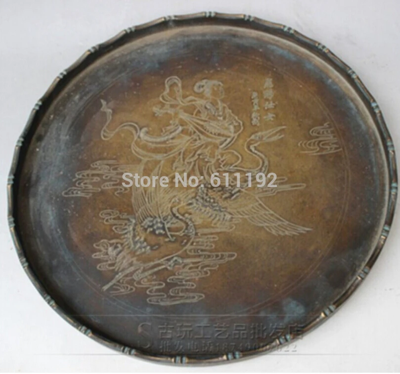 Folk collected Chinese ancient tray,hand-carved Beauty Fairy pattern copper Pallets
Folk collected Chinese ancient tray,hand-carved Beauty Fairy pattern copper Pallets