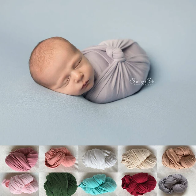 Фото 40*160 cm Stretch Newborn Wrap Soft Wraps Swaddle Bebe Photography Props Baby Cheesecloth Textured Linen | Мать и ребенок