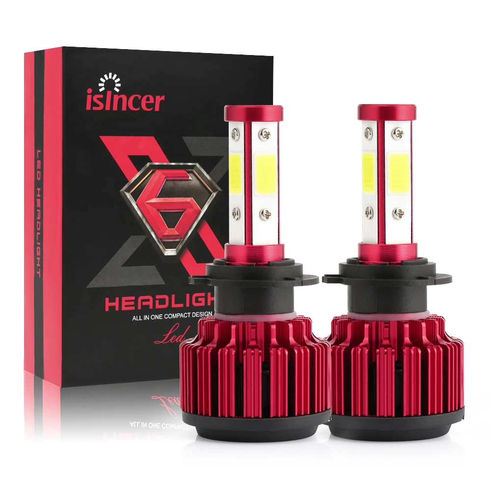 iSincer 2Pcs H4 H7 LED Car Headlight 4 Side Light HB2 HB3 HB4 9003 9005 9006 COB Bulb Headlamp 6000K 8000LM Automobile Bulb
iSincer 2Pcs H4 H7 LED Car Headlight 4 Side Light HB2 HB3 HB4 9003 9005 9006 COB Bulb Headlamp 6000K 8000LM Automobile Bulb