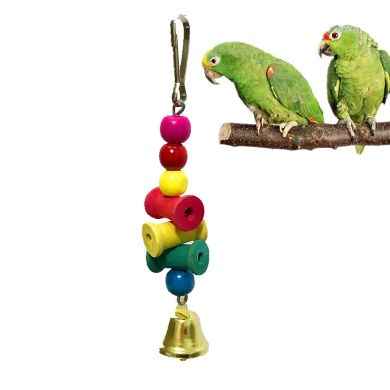 Home Pet Birds Toys Hanging Wooden Parrot Bite Chew Toys Decorative Hanging Ornament Toys with Bell For Bird Nest Bird Supplies
Home Pet Birds Toys Hanging Wooden Parrot Bite Chew Toys Decorative Hanging Ornament Toys with Bell For Bird Nest Bird Supplies