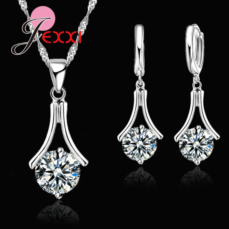 GIEMI Simple Elegant Style Jewelry Set Sterling 925 Silver Drop Necklace Hoop Earring For Women Fine Bijoux Wedding Ceremony
GIEMI Simple Elegant Style Jewelry Set Sterling 925 Silver Drop Necklace Hoop Earring For Women Fine Bijoux Wedding Ceremony