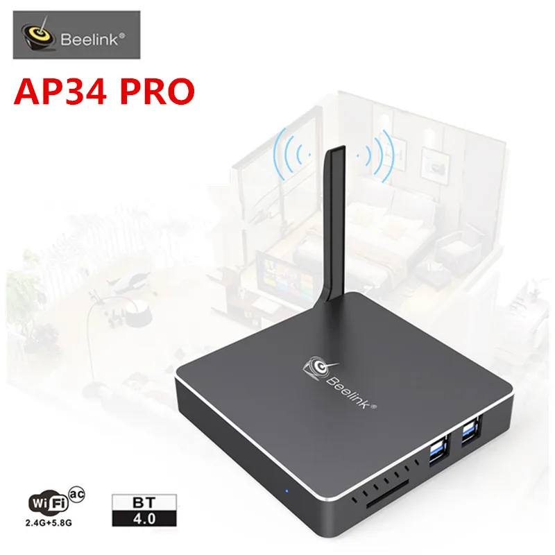 

Beelink AP34 Pro Mini PC TV Box Intel Apollo Lake N3450 4GB/6GB RAM 64GB ROM WiFi 1000M USB3.0 HDMI BT4.0 Set Top Box