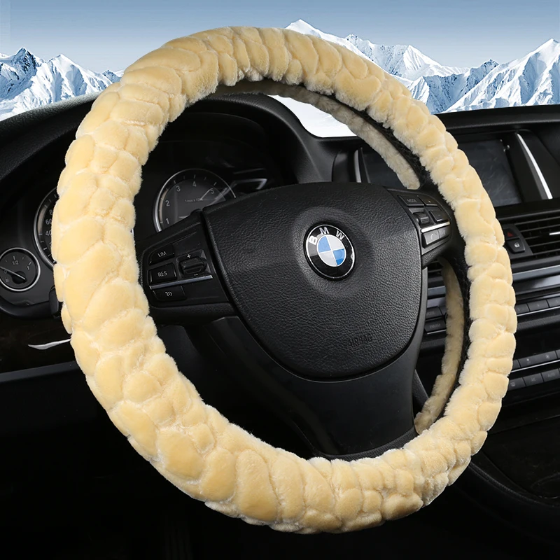 KKYSYELVA Warm Fur Black Car steering wheel cover Winter Interior Accessories Auto Plush Steering-wheels Car Styling
KKYSYELVA Warm Fur Black Car steering wheel cover Winter Interior Accessories Auto Plush Steering-wheels Car Styling