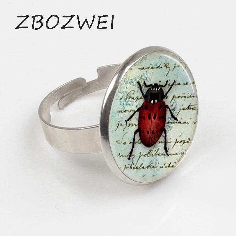 ZBOZWEI 2018 Fashion Ladybug Ring Insect DIY jewelry Art Ring Glass Dome Ring Gifts For Friend Handmade Ring
ZBOZWEI 2018 Fashion Ladybug Ring Insect DIY jewelry Art Ring Glass Dome Ring Gifts For Friend Handmade Ring