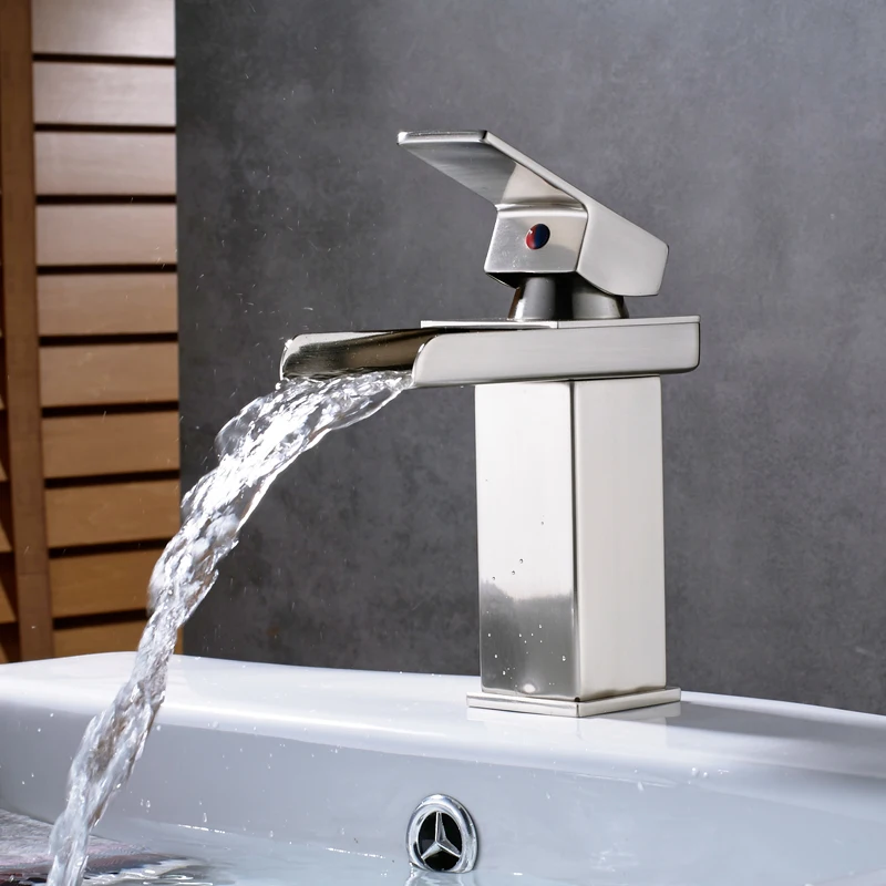 Опт и розница кран для ванной комнаты с водопадом раковины смеситель холодной