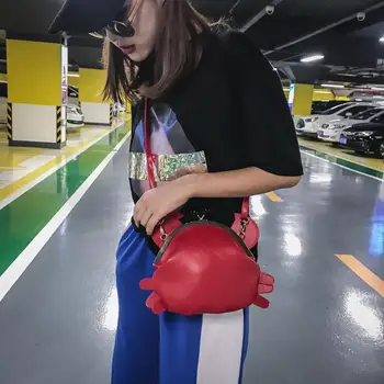 Women Funny Crab Shape Solid Color Lady Faux Leather Twist Lock Crossbody Shoulder Bag
Women Funny Crab Shape Solid Color Lady Faux Leather Twist Lock Crossbody Shoulder Bag