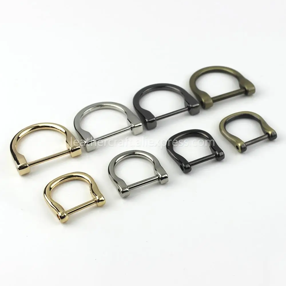 Metal Detachable removable open screw Dee D Ring buckle shackle clasp for Leather Craft Bag strap belt handle shoulder webbing
Metal Detachable removable open screw Dee D Ring buckle shackle clasp for Leather Craft Bag strap belt handle shoulder webbing