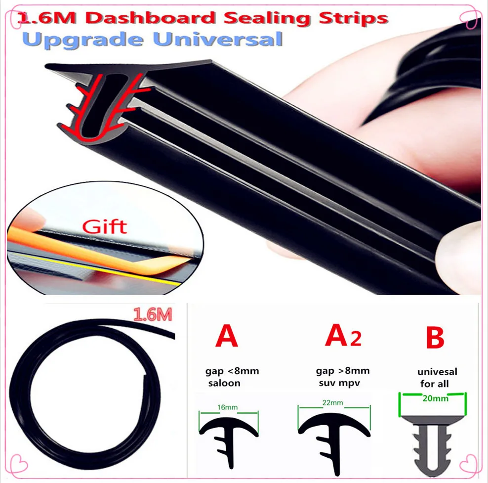 Car Rubber 1.6m Soundproof Sealing Strips Dashboard Windshield for Chevrolet Trailblazer Onix Tru Orlando Code Captiva Aveo Sail
Car Rubber 1.6m Soundproof Sealing Strips Dashboard Windshield for Chevrolet Trailblazer Onix Tru Orlando Code Captiva Aveo Sail