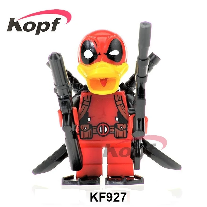 Single Sale Super Heroes Deadpool Duck She-Deadpool The Bride Falsh Toxin Rick Morty Building Blocks Children Gift Toys KF927
Single Sale Super Heroes Deadpool Duck She-Deadpool The Bride Falsh Toxin Rick Morty Building Blocks Children Gift Toys KF927