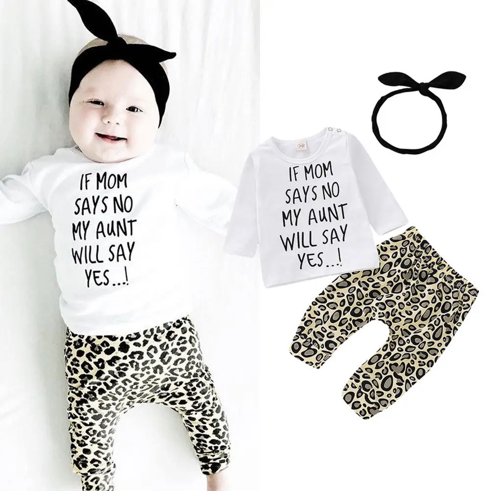 Fashion Leopard Newborn Baby Girls Clothes 3Pcs T Shirt Top+Pants Leggings Headband Outfit
Fashion Leopard Newborn Baby Girls Clothes 3Pcs T Shirt Top+Pants Leggings Headband Outfit