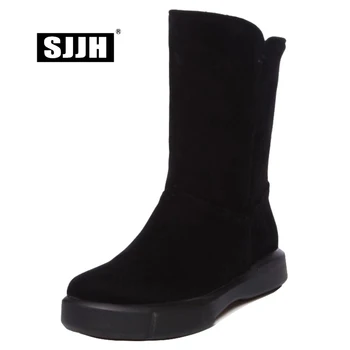 SJJH Women Flock Snow Boots with Round Toe Flat Heels Slip-on Plush Mid-Calf Boots Winter Fashion Casual Shoes Large Size A1080
SJJH Women Flock Snow Boots with Round Toe Flat Heels Slip-on Plush Mid-Calf Boots Winter Fashion Casual Shoes Large Size A1080