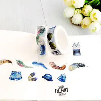 15mmX7m color Feathers and backpack DIY decoration washi tape Scrapbooking Masking Tape School Supplies Office Adesivo etichetta
15mmX7m color Feathers and backpack DIY decoration washi tape Scrapbooking Masking Tape School Supplies Office Adesivo etichetta