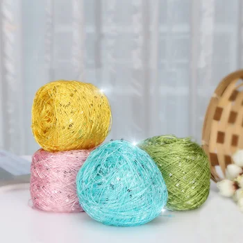 Crochet Hook Thread 100g/ball Colorful Crochet Thin Thread Shiny Sequin Yarn for Hand Knitting Sweater Shawl Yarn
Crochet Hook Thread 100g/ball Colorful Crochet Thin Thread Shiny Sequin Yarn for Hand Knitting Sweater Shawl Yarn