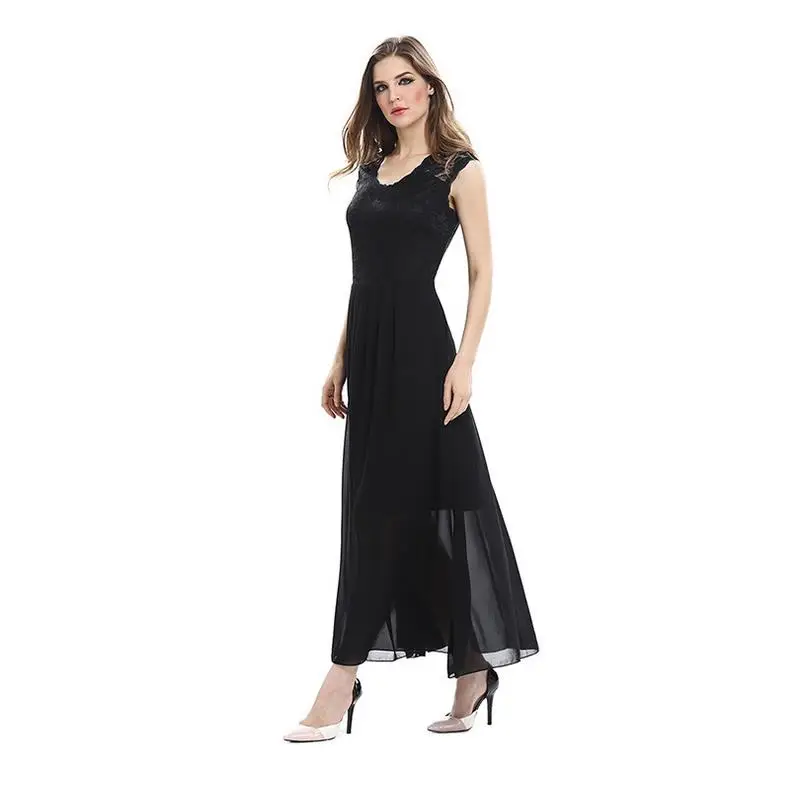 High quality dress new fashion summer women dress lace hollow lotus leaf stitching sleeveless dress vestidos G53
High quality dress new fashion summer women dress lace hollow lotus leaf stitching sleeveless dress vestidos G53