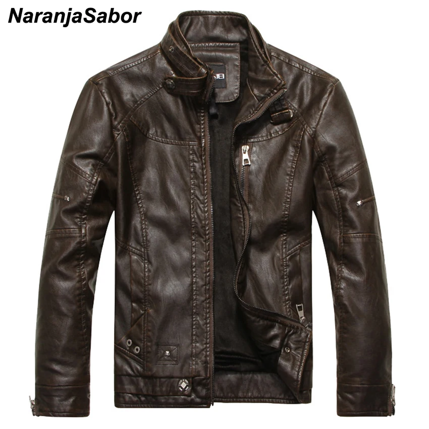 NaranjaSabor Winter Autumn 2018 New Men's Leather Jackets Casual Motorcycle Stand Collar PU Faux Male Coats Mens Brand Clothing
NaranjaSabor Winter Autumn 2018 New Men's Leather Jackets Casual Motorcycle Stand Collar PU Faux Male Coats Mens Brand Clothing