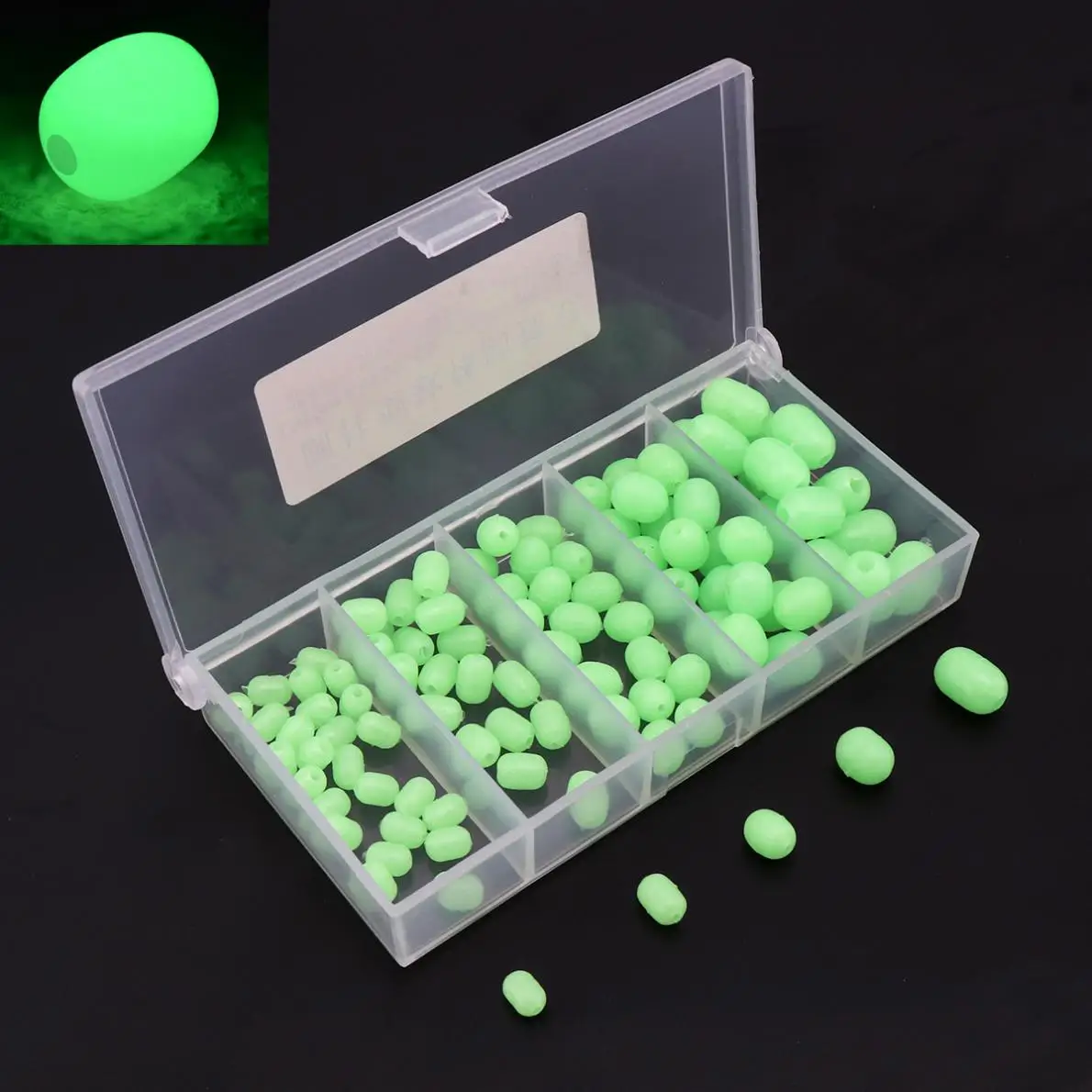 100pcs/set Oval Soft Luminous Glow Fishing Beads Sea Fishing Lure Bait Floating Float Tackles Accessory
100pcs/set Oval Soft Luminous Glow Fishing Beads Sea Fishing Lure Bait Floating Float Tackles Accessory