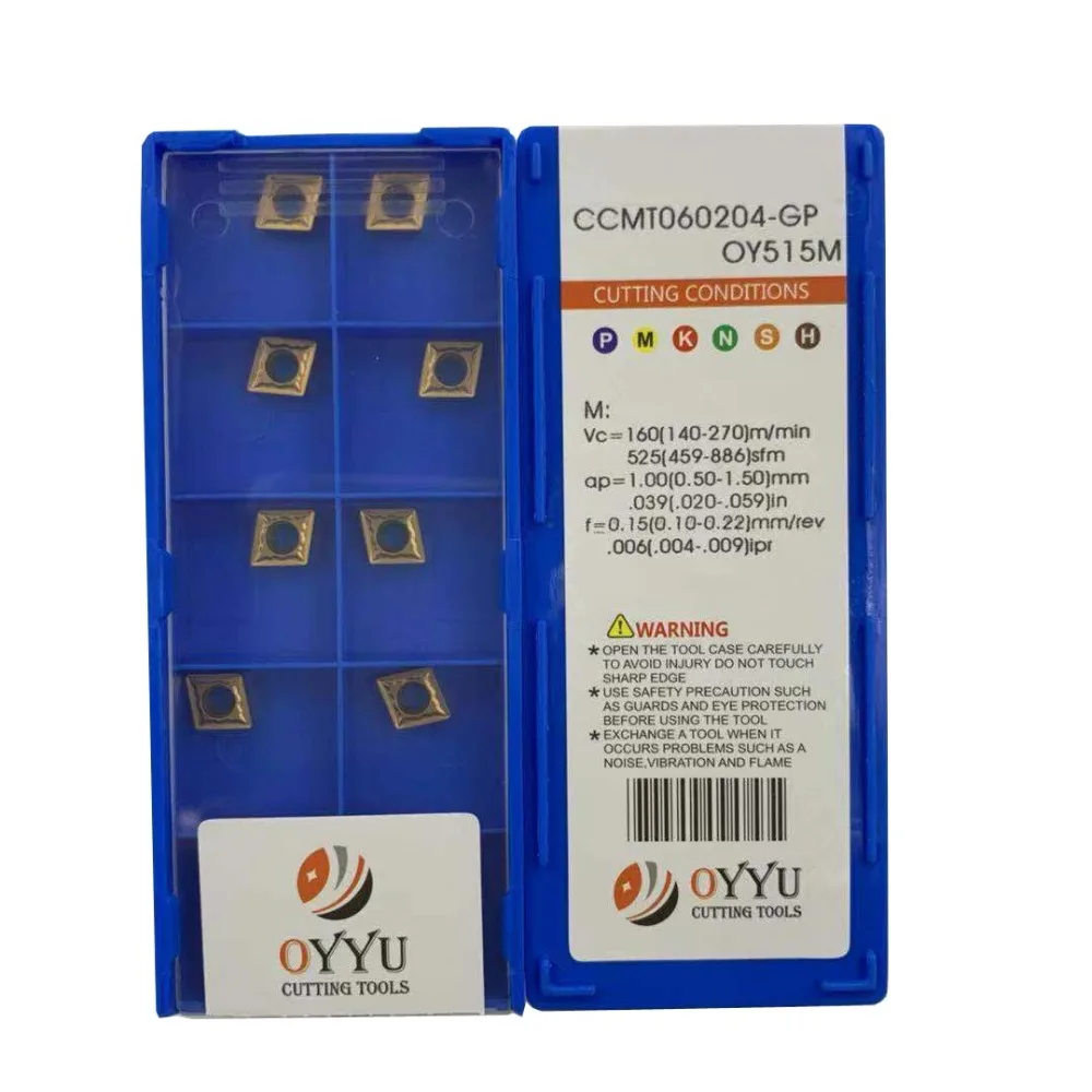 Oyu CCMT 060204 060208 CCMT060204-GP CCMT060208-GP OY515M твердосплавные вставки из нержавеющей стали токарные инструменты с ЧПУ
Oyu CCMT 060204 060208 CCMT060204-GP CCMT060208-GP OY515M твердосплавные вставки из нержавеющей стали токарные инструменты с ЧПУ