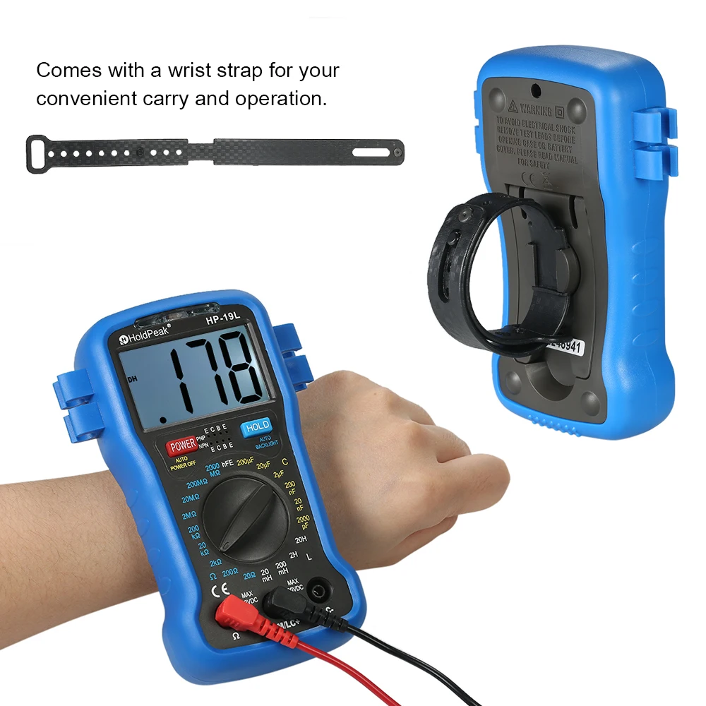 kkmoon LCD Digital LCR Meter Multimeter Resistance Capacitance Inductance Transistor hFE Test capacimetro Tester + Wrist Strap
kkmoon LCD Digital LCR Meter Multimeter Resistance Capacitance Inductance Transistor hFE Test capacimetro Tester + Wrist Strap