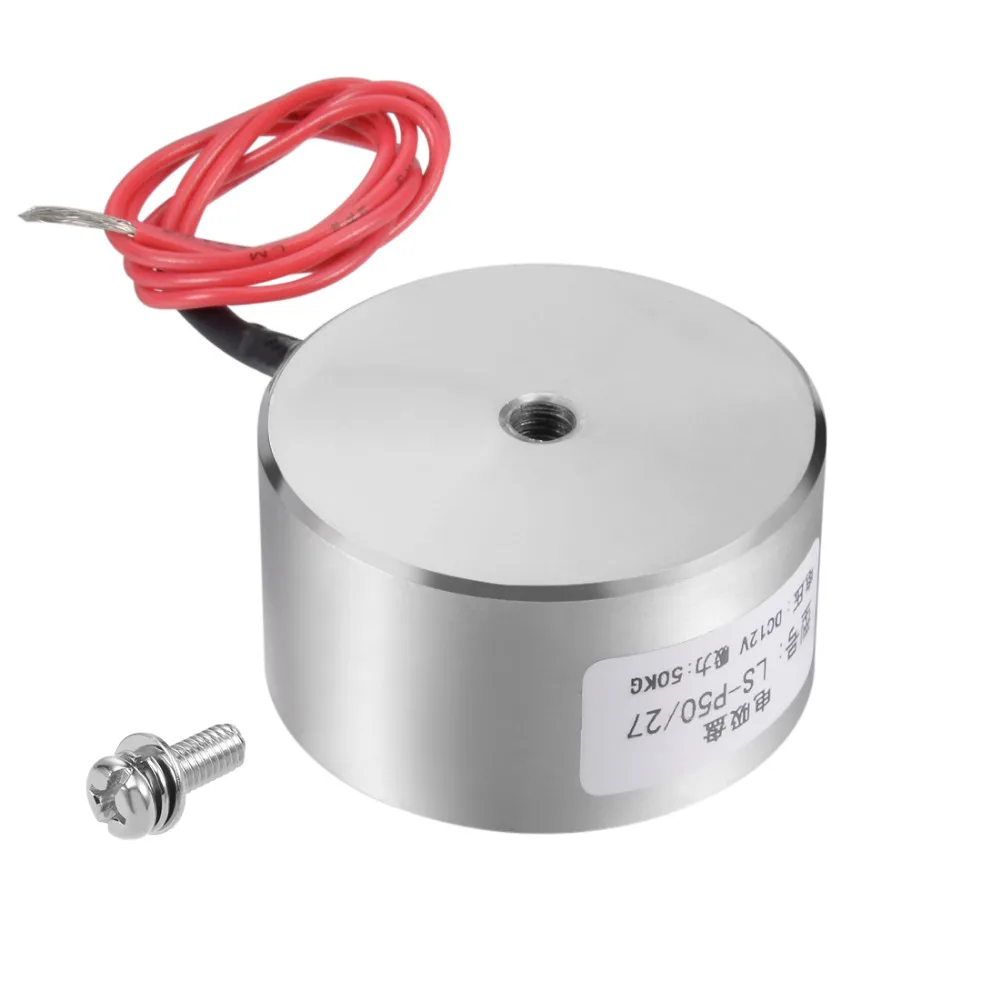 Uxcell 50x27mm Or 65x30mm DC 12V 0.68A 8.16W Sucking Disc Solenoid Lift Holding Electromagnet Magnetic Materials 500N/800N
Uxcell 50x27mm Or 65x30mm DC 12V 0.68A 8.16W Sucking Disc Solenoid Lift Holding Electromagnet Magnetic Materials 500N/800N